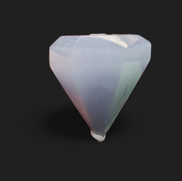 High Quality Carved Angelite Diamond With Stand. 348g - Picture 2 of 9